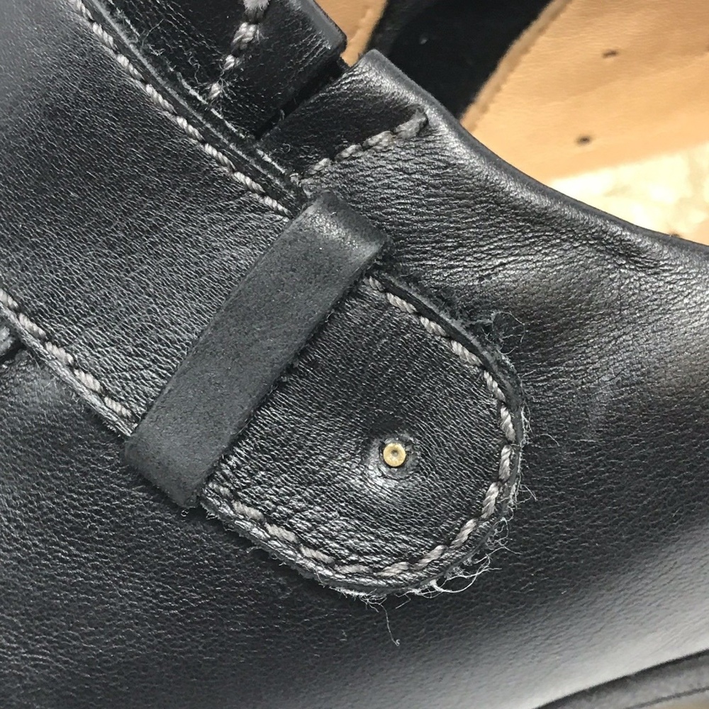 Unstructured By Clarks Unsparrow Blk Leather Shoes - image 3